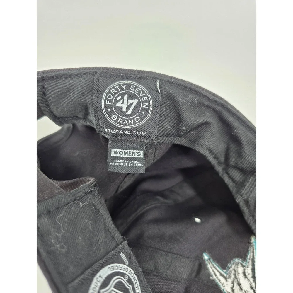 San Jose California Sharks‎ Hockey Team '47 Hat Throwback Crest With Jewels!
